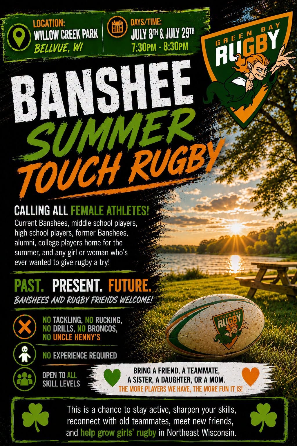 Summer Touch Rugby event poster